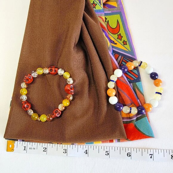 Multicolor And Brown Boho Headbands With Matching Bracelet Sets, Womens Size M main image 7